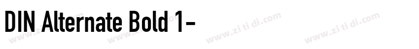 DIN Alternate Bold 1字体转换